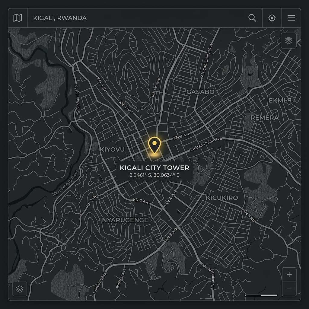Impano Entertainment Location Map Kigali